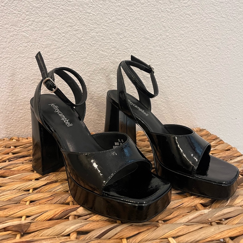 Jeffrey Campbell Black Platform Sandals
